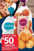 PnP Onions 2Kg, Potatoes 2kg And Tomatoes 1Kg-For All 3