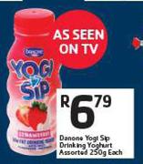 Danone Yogi Sip Drinking Yoghurt Assorted-250g Each