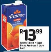 Fruitree Fruit Nectar Blend Assorted-1Ltr Each