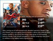XXX.The Return Of Xander Cage 3D Blu Ray DVD