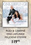 Rudi & Charne Ons Lifelinge Miljoene Stemme CD (Available July)