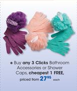 Clicks Bathroom Accessories Or Shower Caps-Each
