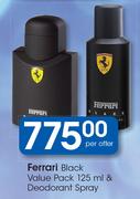 Ferrari Black Value Pack-125ml & Deodorant Spray