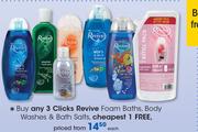 Clicks Revive Foam Baths, Body Washes & Bath Salts-Each