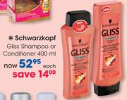 Schwarzkopf Gliss Shampoo Or Conditioner-400ml