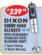 Dixon 500W Hand Blender With Detachable Stainless Steel Blending Shaft HB-718