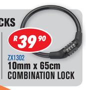 Beyer Bicycle Cable Combination Lock ZX1302-10mm x 65cm