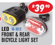 LED Front & Rear Bicycle Light Set 16-1012