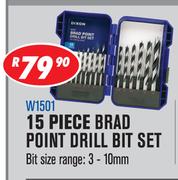 Dixon 15 Piece Brad Point Drill Bit Set W1501