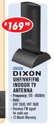 Dixon UHF/VHF/FM Indoor TV Antenna DN163A