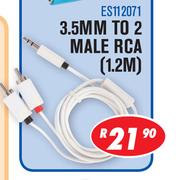 Jebson Aux Cables 3.5Mm To 2 Male RCA(1.2M) ES112071