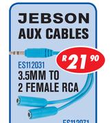 Jebson Aux Cables 3.5Mm To 2 Female RCA ES112031