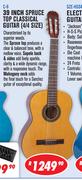 Sanchez 39 Inch Spruce Top Classical Guitar 4/4 Size C-9