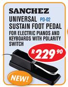 Sanchez Universal Sustain Foot Pedal For Electric Pianos & Keyboards With Polarity Switch PD-02