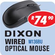 Dixon Wired Optical Mouse M136BU