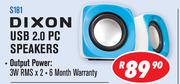 Dixon USB 2.0 PC Speakers S181