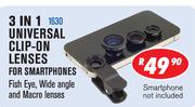 3 In 1 Universal Clip On Lenses For Smartphones 1630