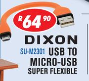 Dixon USB To Micro USB Super Flexible Charge Cable SU-M2301