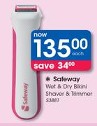 Safeway Wet & Dry Bikini Shaver & Trimmer S3881