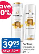 Pantene Shampoo Or Conditioner-400ml Each