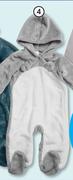 Clicks Made 4 Baby Grey Sleepsuit
