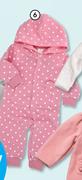 Clicks Made 4 Baby Girl Sleepsuit With Hoodie