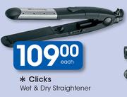 Clicks Wet & Dry Straightener