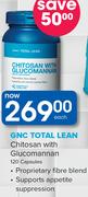 GNC Total Lean Chitosan With Glucomannan-120 Capsules