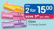 Clicks 12 Energy Sweets-For 2
