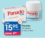 Panado 24 Tablets In Tub Or Box-Per Pack