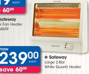 Safeway Large 2 Bar White Quartz Heater
