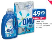 Omo Auto Washing Powder 2Kg Or Liquid Detergent 1.5Ltr-Each
