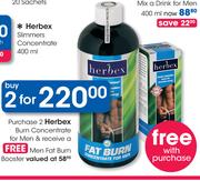 2 Herbex Burn Concentrate For Man+ Men Fat Burn Booster Free
