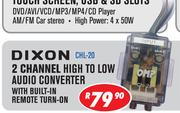 Dixon 2 Channel High To Low Audio Converter With Built In Remote Turn On