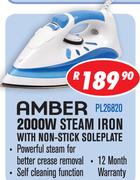 Amber 2000W Steam Iron With Non Stick Soleplate PL26820