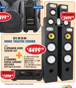 Dixon Home Theatre Combo + 5 Speaker Home Theatre Set + 6 Channel Digital Karaoke Receiver