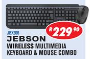 Jebson Wireless Multimedia Keyboard & Mouse Combo