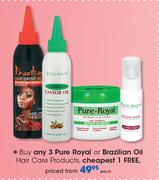 Pure Royal Or Brazilion Oil Hair Care Products-Each