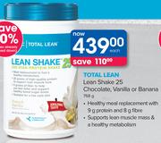 Total Lean Shake 25 Chocolate, Vanilla Or Banana-768g