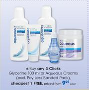 Clicks Glycerine-100ml Or Aqueous Creams-Each