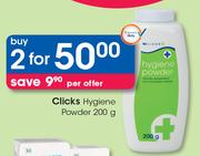 Clicks Hygiene Powder-2 x 200g