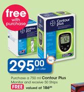 Contour Plus Monitor-750ml Free 50 Strips-Per Offer