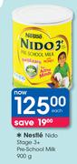 Nestle Nido Stage 3+ Pre School Milk-900g