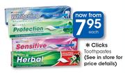Clicks Toothpastes-Each
