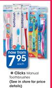 Clicks Manual Toothbrushes-Each