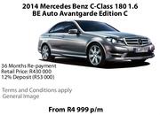 2014 Mercedes Benz C-Class 180 1.6 BE Auto Avantgarde Edition C