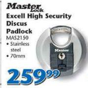 Master Lock Excell High Secirity Discus Padlock MAS2150