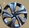 Autogear Wheel Cover Sets 14" Black/Grey WCFP08-14