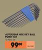 Autogear Hex Key Ball Point Set HK10BP