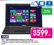 Asus 15.6" 2GB/500GB/W8 Notebook With Bing X551